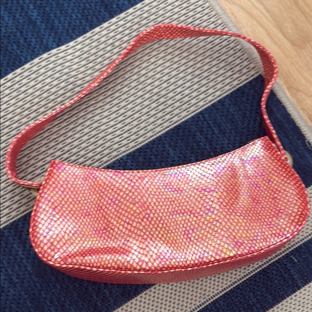 Pink Iridescent Shoulder Bag
